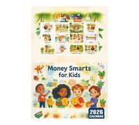 Kids Calendar, Interactive Kids Planner, 11.22x8.27 Inches, Educational Budgeting Tool, Money Management Chart for Children, Boys, Girls, Home, School, Homeschool, Classroom