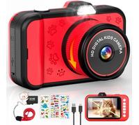 Kids Camera, 1080P 48MP Front Selfie for Kids, Toy Camera with Large Display, 3.5" 10x Zoom, 10x Zoom in Cameras Birthday Gift for Boys and Girls of 2