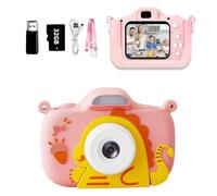 Kids Camera, 1080P 48MP Front Selfie Toddler Camera, 2.4 inch Big Screen Toy Camera, 8X Zoom in Chritmas Birthday Gift Cameras for Kids Boys Girl Age 2 3 4 5 6 7 8 9 10 11 12, Pink