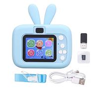 Kids Camera 20MP Dual HD Lenses, 1080P Video, 2.0 Inch Color Display, Blue - AI Facial Recognition, Timed Recording, Safe Design for Children (Blue)