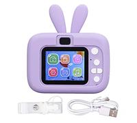 Kids Camera 20MP USB Charging Auto Dimming 4 Filter Effects Kids Selfie Camera Toy with 5 Puzzles Outdoor for Toddlers (Purple)