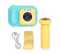 Kids Camera Blue 48MP Dual Lens 2.4inch IPS Screen 600mAh Rechargeable Battery with Tripod Kids Selfie Video Camera for 3-12 Years Old