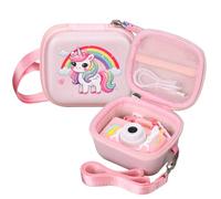 Kids Camera Case for Goopow/Seckton/Masterbee/CIMELR/Desuccus/OUTUVAS/Dylanto/GKTZ/DITUPAN Children Digital Video Camera Toys Camcorder Storage Holder Carrying, Pink Unicorn(Case Only) (Pink Unicorn)