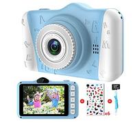 Kids Camera - Digital camera for kids with 3.5 inch Large Screen 1080P HD 12MP Built-in 32GB SD Card USB Rechargeable Selfie Camera for Girls Boys Birthday Christmas New Year Gifts Children Toys Blue