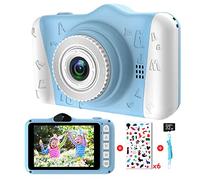 Kids Camera - Digital camera for kids with 3.5 inch Large Screen 1080P HD 12MP Built-in 32GB SD Card USB Rechargeable Selfie Camera for Girls Boys Birthday Christmas New Year Gifts Children Toys Blue