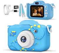 Kids Camera for 3, 4, 5, 6, 7, 8, 9 Year Old Boys Girls - 1080P HD Kids Video Camera, Toddler Selfie Dual Lens Digital Camera with Games, Toys for Toddlers Birthday Gifts with 32GB SD Card - Blue