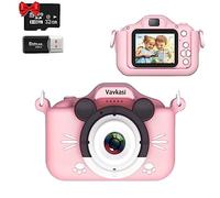 Kids Camera for Girls and Boys 2.0 Inch IPS Screen 1080P Video Camera Kids Digital Dual Camera 32GB SD Card Plus Reader Christmas and Birthday Gifts Toy for Age 2-10 Year Old (PinkMice)