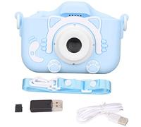 Kids Camera for Girls and Boys, Children Digital Video Selfie Camera Toy, 20MP pixels, 2 inch IPS Screen, with MP3 and Games, Kid Toys Gift for Birthday, for 3-10 Years Old (blue+memory card)