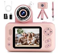 Kids Camera, HD 1080P Digital Camera with 32GB Memory Card and Selfie Function, Children's Camera Toy for Ages 3-9, Perfect Birthday for Toddler Girls