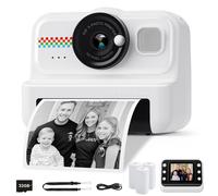 HiMont Kids Camera Instant Print, 1080P Instant Print Camera for Kids with 32GB Card & 3 Rolls Paper, Selfie Digital Camara, Funny Toys Gifts for Boys & Girls Age 3-12 (Black)