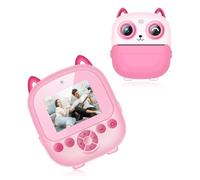 Kids Camera Instant Print, 2.4'' Instant Camera for Kids with Print Paper, 1080P HD Video Toddler Age 3-12 Boys & Girls Birthday Gifts (Pink)