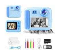 Kids Camera Instant Print, 2.4D Drop-Resistant Screen,1081P Video | Kids Instant Print Camera with MP3 & 1300mAh battery, Birthday/Festival Present for Girls & Boys Ages 3-12, D3