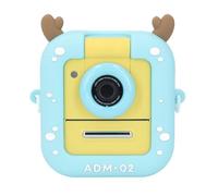 Kids Camera Instant Print, 48MP&1080P Kids Digital Camera with Silicone Cover & 2 Rolls Print Paper, Christmas Birthday Gifts for 4 5 6 7 8 9 10 11 12 Years Old Girls Boys (Yellow)