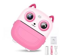 Kids Camera Instant Print, AI Digital Camera for Kids with for instant Thermal Printing, 1080P Video Recording, Fun Voice Effects & Photo Recognition, Toddler Toys with 32GB Card (Pink)