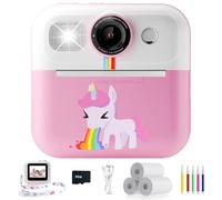 Kids Camera, Instant Print Camera for 3-12 Year Old Girls, Digital Selfie Camera for Kids, Children Camera Toys with 32GB Card 2.5K UHD, Christmas Birthday Gifts for Age 3 4 5 6 7 8 9 Years Old Girls