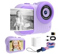Kids Camera Instant Print Camera for Kids, Toddler Camera That Print Photo, Instant Digital Camera for Kids Printing Camera 3.5IN Screen, Portable Toy Camera Print Picture 3 12 Year Girls (Purple