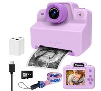 Kids Camera Instant Print Camera for Kids, Toddler Instant Camera for 3 4 5 6 7 8 9 10 Years Old Girls Christmas Birthday Gifts, Portable Kids Digital Travel Camera Toy for Girls Age 3-12