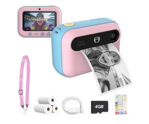 Kids Camera Instant Print myFirst Insta 20 Dual Lens Selfie Digital Camera for Kids with No Ink with Thermal Paper Printing Included (Cotton Candy Mix)