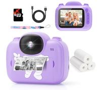 Kids Camera Instant Print, Trayoo Kids Digital Camera Instant, Christmas Birthday Gifts for Girls Age 3-12 (Purple)