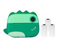 Kids Camera Instant Thermal Printer 2.4 Inch Screen Dual Camera Support Timer Shooting 1080P Video Recording Thermal Inkless Printing with 3 Rolls White Print Paper Toddler Learning Toy Birthday Gift