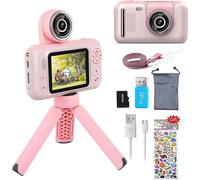 Kids Camera, Kids Camera With Tripod, 180 Rotating Lens, 40mp Photo
