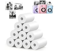 Kids Camera Paper Roll, 10 Rolls Instant Print Camera Paper Refill HD Printing Thermal Print Paper Rolls Compatible with Most Children Instant Print Camera, 2.2Inch, BPA Free (White)