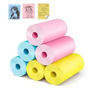 Kids Camera Paper Roll, 6 Rolls Instant Print Camera Paper Refill HD Printing Thermal Print Paper Rolls Compatible with Most Children Instant Print Camera, 2.2Inch, BPA Free (Multicolor)