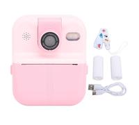 Kids Camera Print 1080P Digital Camera with 2.4 Inch Screen Portable Travel Camera for Boys Girls Age 3-12 Selfie Camera with Thermal Print LED Flash and Camera Roseate