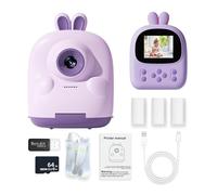 Kids Camera Print,Childrens Camera,Birthday Gifts For Girls Teen Boys,Selfie Toys With 64g Memory Cards,Safe Printing Paper And Video For Children