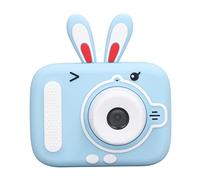 Kids Camera Toy, 20MP Dual HD Lenses 1080P Video Recording 2.0 Inch Color Display AI Facial Recognition Camera with Silicone Cover for Children (Blue)