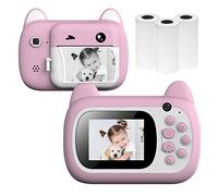 Kids Camera with 24Mp Front and Rear Cameras, 1080P HD Video, 1200mAh Rechargeable Battery, 2.4in LCD Screen, Auto Focus, AI Photography Technology, Immediate Photos, Prompt Printing, Simple Photo Exp