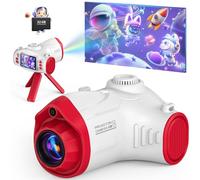 Kids Camera with Projector, Big Screen 1080P Vedio Selfie Camera with Tripod, 32GB Memory Storage Capacity, Kids Camera for Age 6 7 8 9 10 11 12, Birthday Gifts Toys for Girls, Boy, White