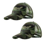 Kids Camouflage Baseball Cap, 2Pcs Breathable Quick Dry Baseball Cap Summer Cotton Mesh Outdoor Sports Sun Hat Snapback Hat Army Camouflage Cycling Camping Baseball Hat for Boys Girls 3-11 Years Old