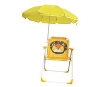 Kids Camping Chair, Beach Chair with Umbrella Oxford Easy to Carry, Portable Folding Chair for Backpacking Hiking Camping, yellow