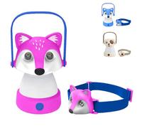 Kids Camping Essentials - LED Kids Lantern and Rechargeable Kids Headlamp Set | Multiple Purposes Kids Nightlight/Flashlight Toys -Holiday, Halloween N Birthday Gifts for Toddlers and Kids (Pink)