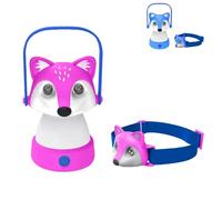 Kids Camping Essentials - LED Kids Lantern and Rechargeable Kids Headlamp Set | Multiple Purposes Kids Nightlight/Flashlight Toys -Holiday, Halloween N Birthday Gifts for Toddlers and Kids (Pink)
