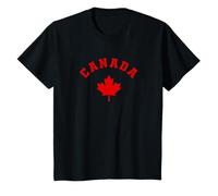Kids Canada Flag Canadian Holiday Classic Maple Leaf Kids T-Shirt