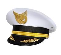 Kids Captain Cap Airline Captain Hat Large Brim Multiple Pattern And Size For Travel And Cosplay Wear Pilot Hat