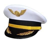 Kids Captain Cap Airline Captain Hat Large Brim Multiple Pattern And Size For Travel And Cosplay Wear Pilot Hat