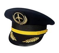 Kids Captain Cap Airline Captain Hat Large Brim Multiple Pattern And Size For Travel And Cosplay Wear Pilot Hat