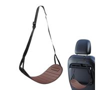 Kids Car Footrest - 42x26cm Folding Pedal Back Seat Support | Kids Footrest with Adjustable Artificial Leather Sling, Portable Leg Support