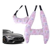 Kids Car Seat Head Support | Large Curvature Design Kids Pillows for Sleeping,Breathable Airplane Pillow, Machine Washable Car Headrest Pillow for Plane, Neck