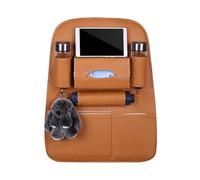 Kids Car Seat Organizer - Rear Automotive Organizer | Vehicle Seat Back Protector | PU Leather Semi Low Organizers with Storage Pockets
