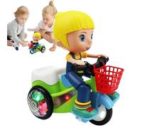 Kids Car Toy, Riding Simulation Toy, Dynamic Music Musical 360 Degree Rotating Cool Lights Game for Girl Preschoolers School Home Home Playtime Boy Travel