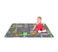 Kids Car Track Play Rug 80cm X 120cm Educational Toy Nursery Room Bedroom Urban Traffic Scene Map Design Educational City Farm Animal City Rug Toy For Kids