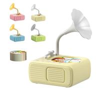 Kids Card Phonograph with 96 Learning Cards and 8 Recording Cards, Educational English Music Story Player Interactive Learning Toy, Kindergarten & HomeTeaching Equipment for 3-6 Years Old Orange