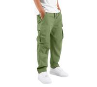 Kids Cargo Pants with Multiple Pockets Unisex Boys Girls Outdoor Casual Trousers Comfy for Play Sports and Daily Wear Ages 4-15 Years Multiple Colours