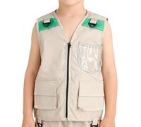 Kids Cargo Vest - Polyester, 40x48cm / 43x55cm Camping Vest Lightweight Sleeveless Jacket | Multi-Pocket Adventure Outdoor, Boys Explorer For Hiking, Trekking, Fishing, Camping, Zoo Trips