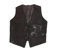 Kids Carnival Performance Vest Sparkling Sequins Singing Group Show Costume Glitter Sleeveless Top for Boys Girls #0101