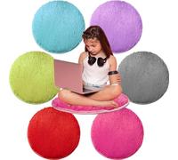 Kids Carpet Circle Seats - Round Soft Warm Floor Cushions for Classroom, Home School Story Time, and Group Activity - Set of 6